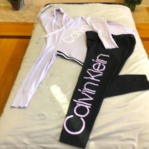 Calvin Klein athletic light weight hoodie &leggin